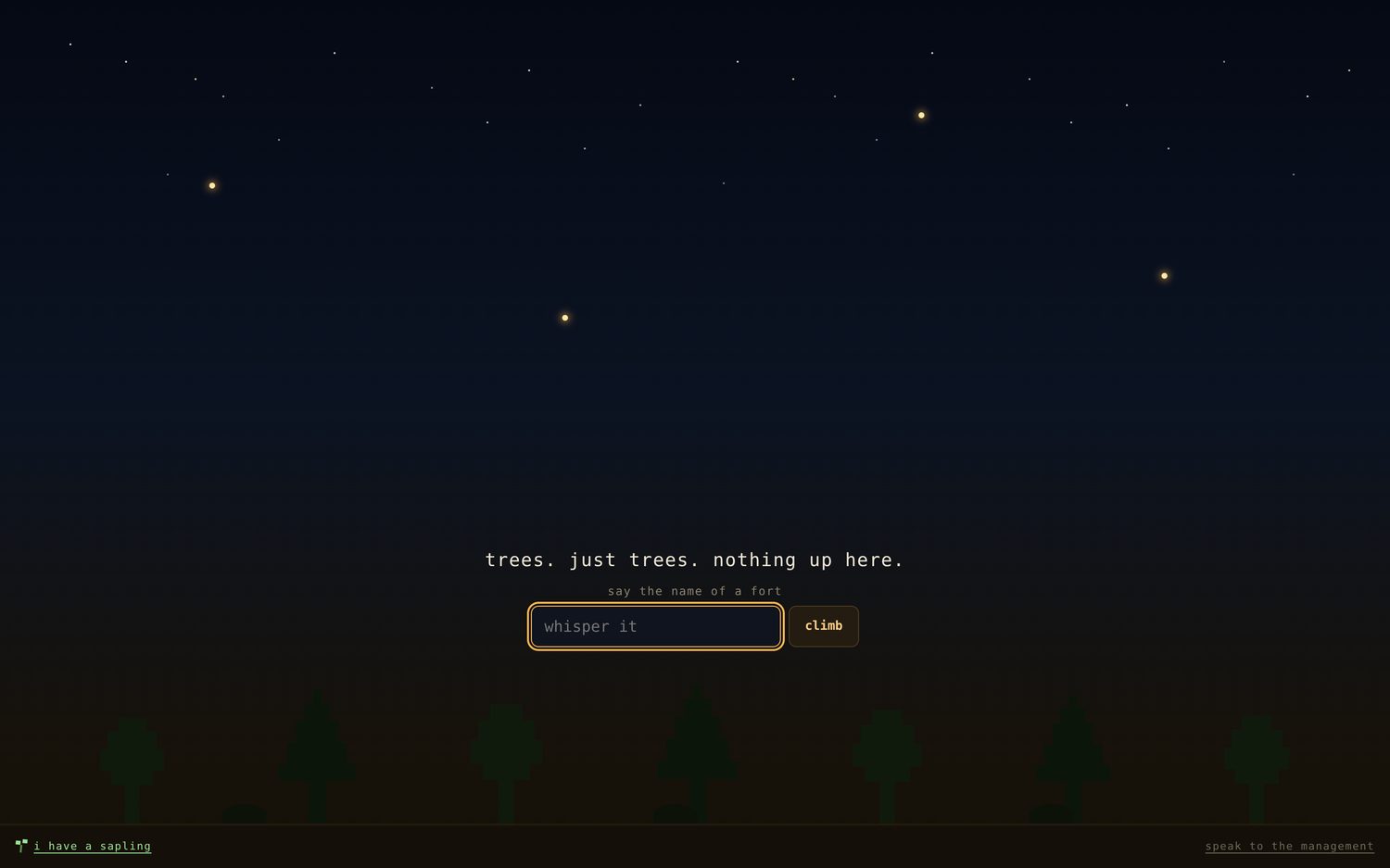 treefort.lol — minimalist social network